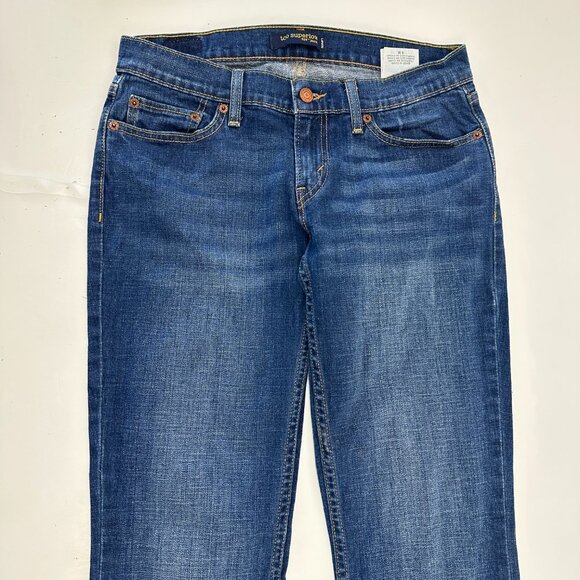 Levi's 524 Too Superlow Bootcut Women's size 9 Dark Wash Blue Denim Jeans - Picture 2 of 5